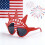 4Pcs Independence Day Party Glasses Light Weight-White 6
