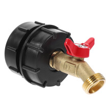 IBC Tote Adapter with Faucet, Leakproof 1/2 Inch Tank Connector, Durable Garden Hose Water Outlet