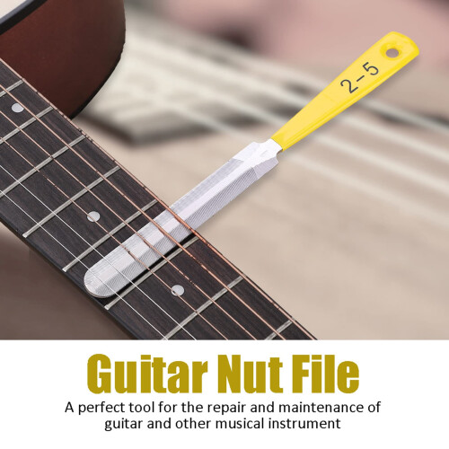3PCS Guitar Nut File and Nail Puller Set, Sharp Cutting Edge, Ergonomic Grip, Precise  Tools for Bass Mandolin Banjo Ukulele 2