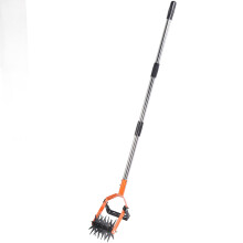Adjustable Stainless Steel Garden Cultivator Tool, Heavy Duty Hand Tiller with Rotating Gear for Soil Loosening and Weeding (3 Sections)