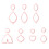 7Pcs Geometric Shape Earrings Molds Clay Earrings Cutter For 1