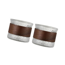 Stylish Wood Accent Glass Cup Perfect For Hot Cold Beverages-1