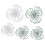 5PCS Iron Flower Wall Art, 2-Layer, White/Green 13