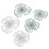 5PCS Iron Flower Wall Art, 2-Layer, White/Green 15