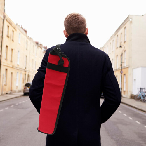 Drumstick Holder Bag with Adjustable Shoulder Strap, Padded Storage Case for Drummers 2