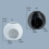 2pack Spherical Fish Tanks Decorations Plastic Shrimp-White 4