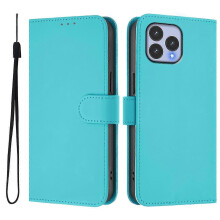 (Lake Blue) For Wiko T60 Cubot P80 Solid Color PU Protective Phone Case Cover