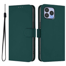 (Dark Green) For Wiko T60 Cubot P80 Solid Color PU Protective Phone Case Cover