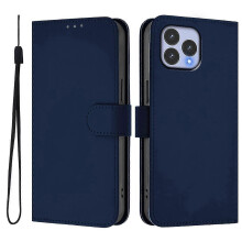 (Navy Blue) For Wiko T60 Cubot P80 Solid Color PU Protective Phone Case Cover
