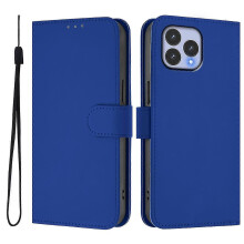 (Dark Blue) For Wiko T60 Cubot P80 Solid Color PU Protective Phone Case Cover