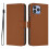 (Brown) For Wiko T60 Cubot P80 Solid Color PU Protective Phone Case Cover 1