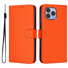 (Orange) For Wiko T60 Cubot P80 Solid Color PU Protective Phone Case Cover
