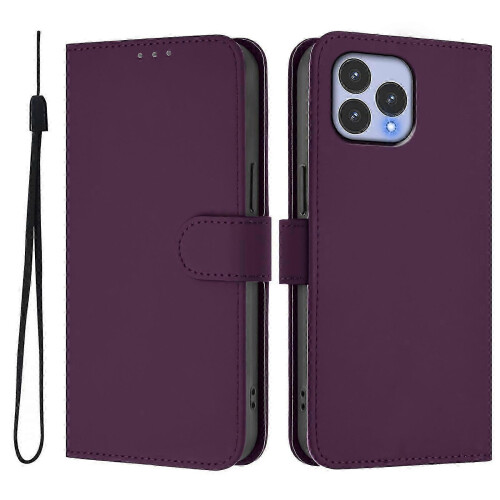(Violet) For Wiko T60 Cubot P80 Solid Color PU Protective Phone Case Cover