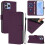 (Violet) For Wiko T60 Cubot P80 Solid Color PU Protective Phone Case Cover 2