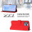 (Red) For Wiko T60 Cubot P80 Solid Color PU Protective Phone Case Cover 3