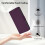 (Violet) For Wiko T60 Cubot P80 Solid Color PU Protective Phone Case Cover 5