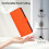 (Orange) For Wiko T60 Cubot P80 Solid Color PU Protective Phone Case Cover 5