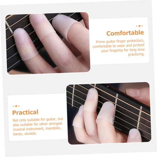 Guitar Finger Protectors 2 Sets Invisible Comfortable Fit BeginnerFriendly Fingertip Covers 1