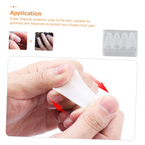 Guitar Finger Protectors 2 Sets Invisible Comfortable Fit BeginnerFriendly Fingertip Covers 2