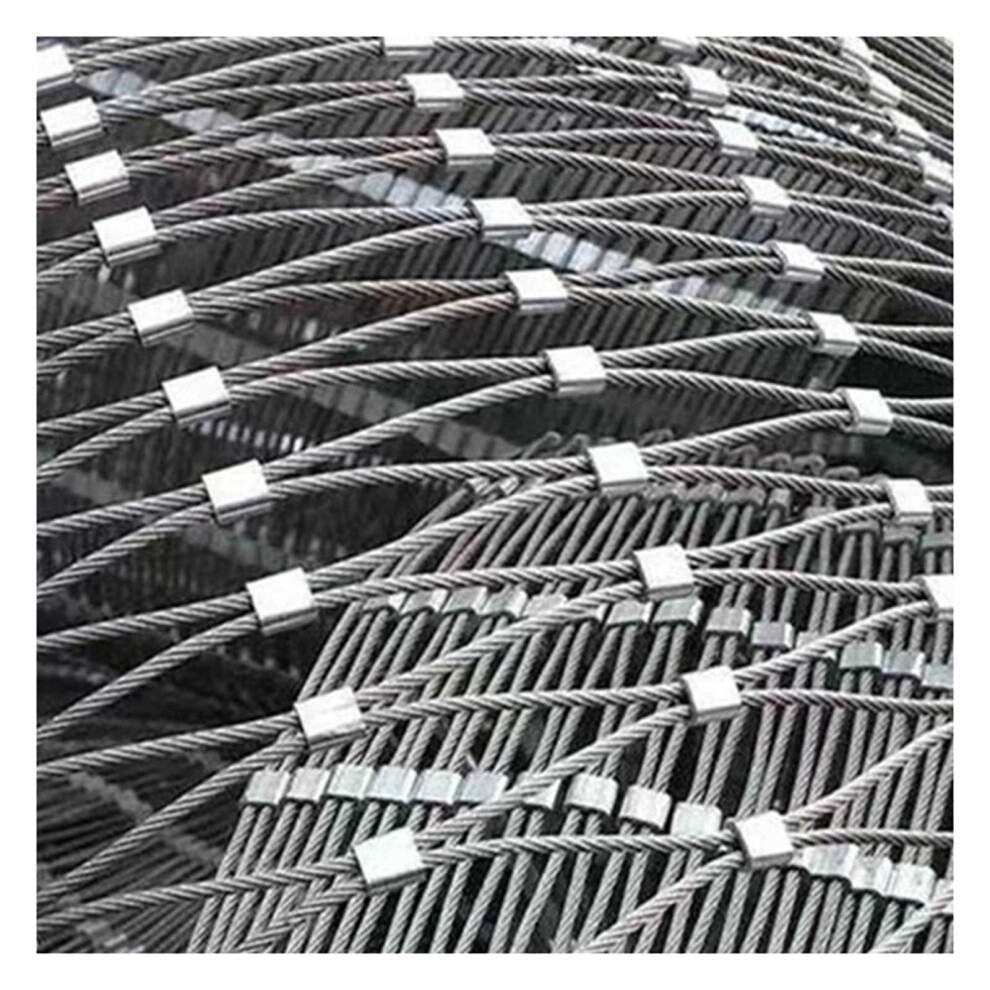 Flexible Stainless Steel Wire Rope Mesh Fence For Balcony Safety And Animal Enclosure, 304 Heavy Duty Corrosion Resistant (L2.3xw12m/L7.54xw39.37ft) 9771547835394