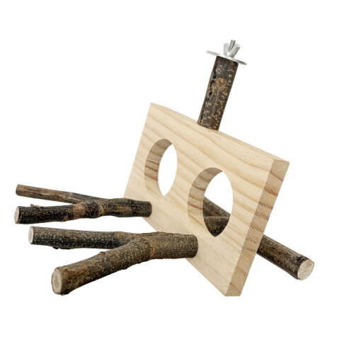 Parrots Perches Wood Stand Tabletops Training Bird Toy