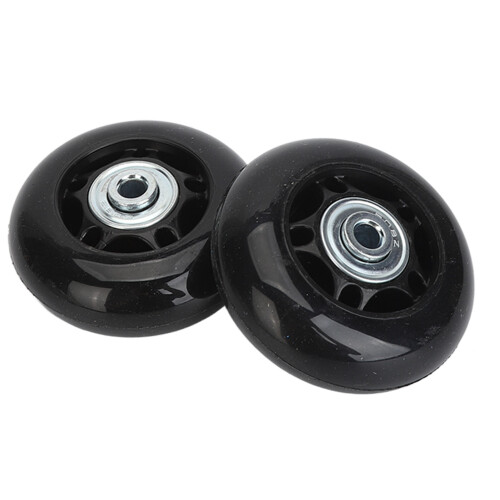 2Pcs Luggage Replacement Wheels 64x24mm PU Rubber 1