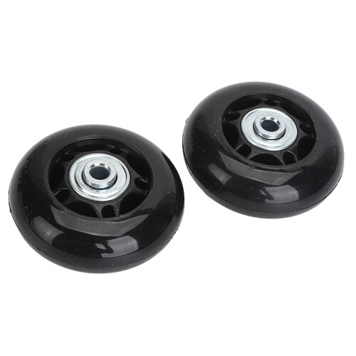 2Pcs Luggage Replacement Wheels 64x24mm PU Rubber 2