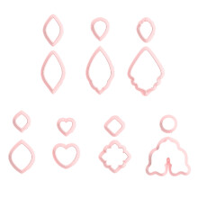 7Pcs Geometric Shape Clay Cutter Earrings Making Molds For