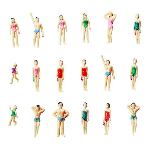 25Pcs Different Poses Swimming People Swimming Figures Model-B