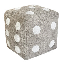 30X30Cm Square Dices Shape Pillow Soft PP Cotton-Light Grey