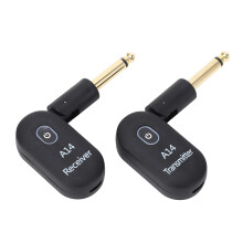 Rechargeable 2.4GHz Wireless Guitar System with Transmitter Receiver, 100ft Range, Plug and Play for Electric Guitar and Bass