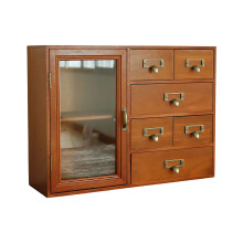 Handgemaakte houten theeaccessoireshouder, draagbare en-C