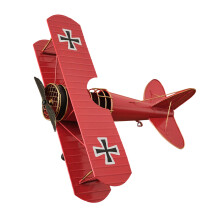 Metal Plane Model Iron Aircraft Biplane Pendants Ornament-Red