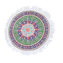Digital Print Round Rug For Living Room In Red Blue Or-Green