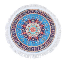 Fashionable Nonslip Round Rug For Dining Area Or Shop-Blue