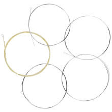 5 String Banjo Strings Set Stainless Steel and Bronze Wound Rustproof Coating Clear Tone for Beginners