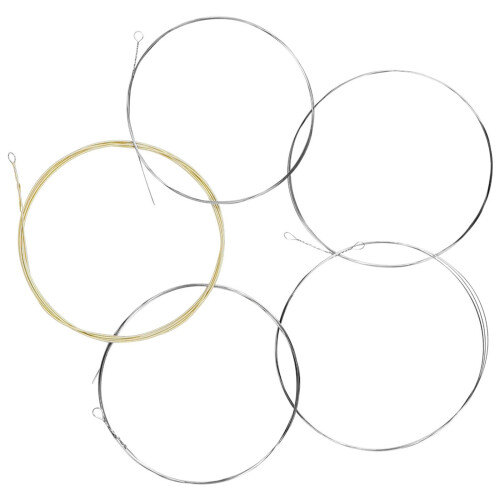 5 String Banjo Strings Set Stainless Steel and Bronze Wound Rustproof Coating Clear Tone for Beginners