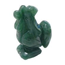 Elegant Chinese Zodiacs Green Aventurine Statue Carved-chicken