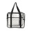Large PVC Clear Bag - Adjustable Strap - Black 2
