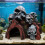 Novelty Skull Cave Fish Tanks Centerpieces Resins Structures For 6