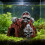 Novelty Skull Cave Fish Tanks Centerpieces Resins Structures For 7