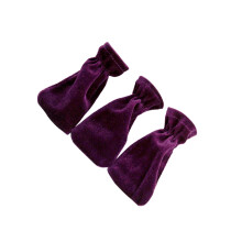 3pcs Velvet Piano Pedal Cover Set for Grand Piano, Elastic Protective Sleeves, Bright Purple