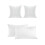 High Resilience Soft Feather Fiber Down Pillow-45x45cm 2