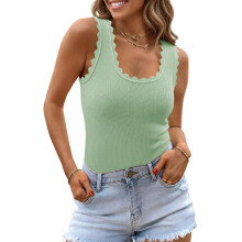 Elastic Sports Bra Top Lightweight Shirt Fashion-Green S