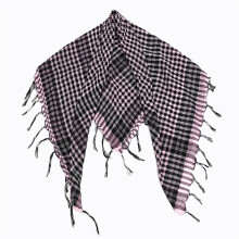 Trendy Arab Shemagh Headscarf Lightweight Fabric-Pink and black