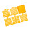 Sticky Notes Storage Box with Five Templates Portable-Yellow 1