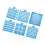 Multifunctional Note Paper Organizers Box Plastic Sticky-Blue 1
