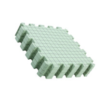 4 Stücke 12,6x12,6 Zoll Strickblockiermatte Schaumstoff-Grün