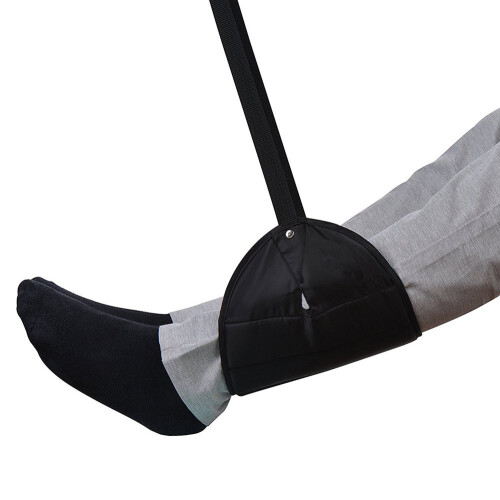 Airplane Foot Rest Hammock Adjustable Height Ergonomic Foot Support for Travel and Office 1