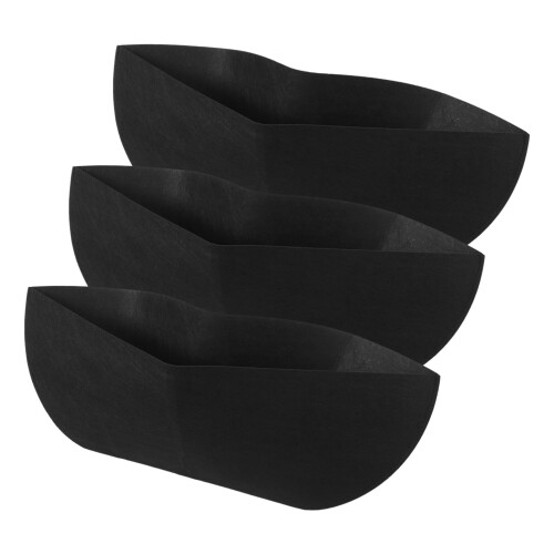 3pcs Breathable Felt Hanging Basket Liners, Black Replacement Trough Liners for Balcony Planters